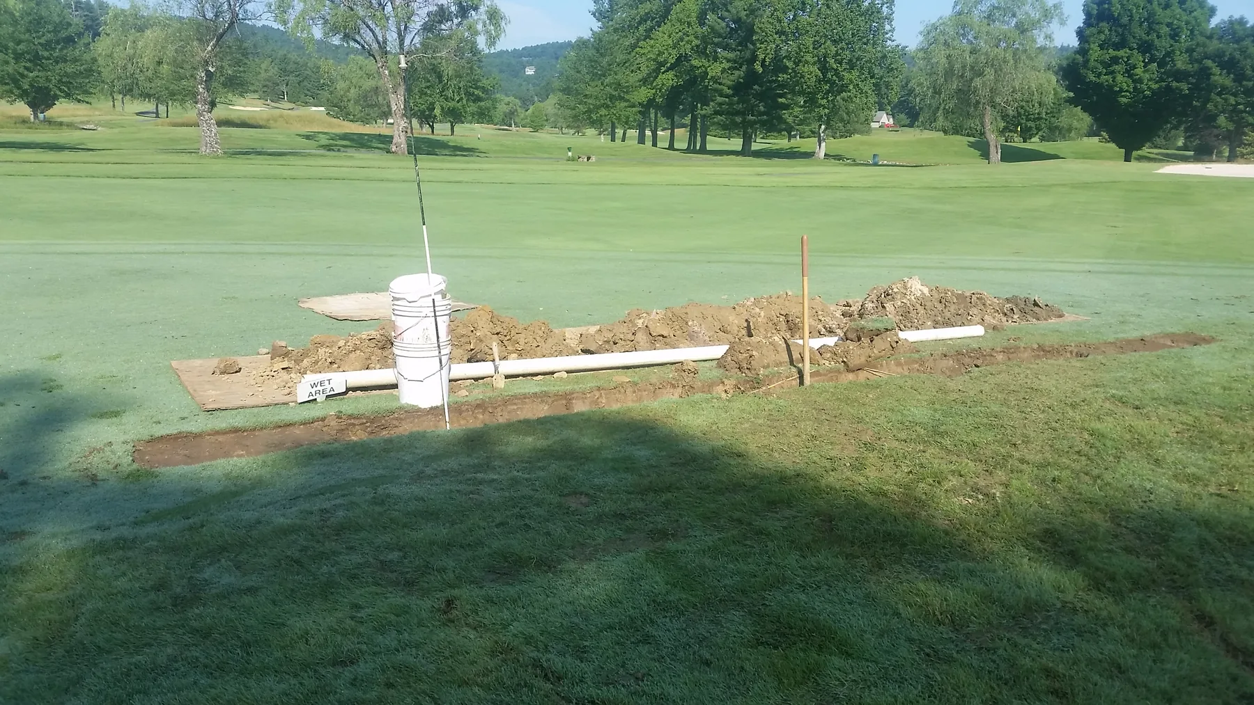 Irrigation pipe installation