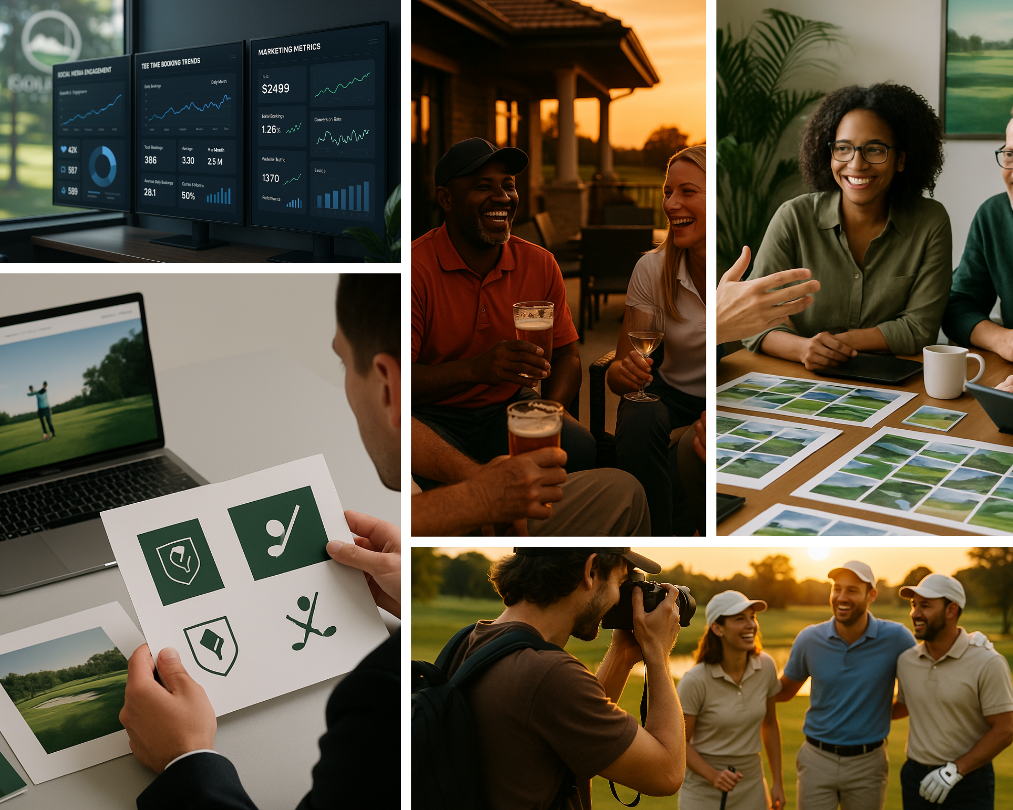 Club marketing materials and social content